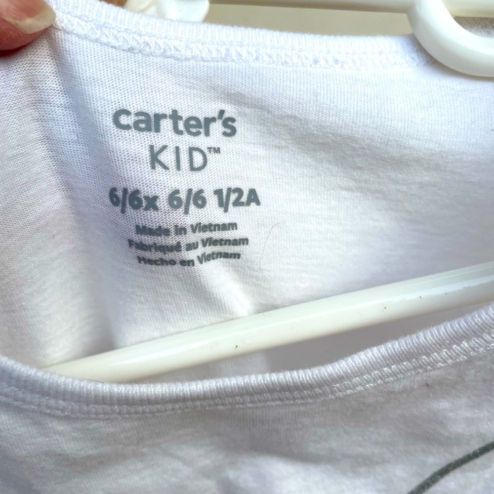 Carter’s, Rabbit design, Pink& White, Dress, Size 6/6X - Picture 3 of 3